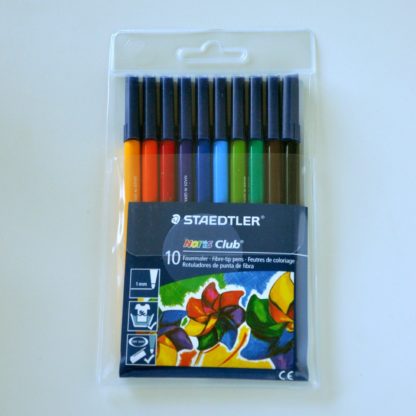 Fiberpenna STAEDTLER 10 färger