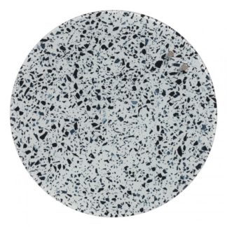 Glastavla magnetisk - Terrazzo Vit - Ø35cm